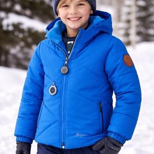 Obermeyer Blue Kids Ski Jacket I-Grow Winter Coat Fits 7–8 ⛷️⛷️